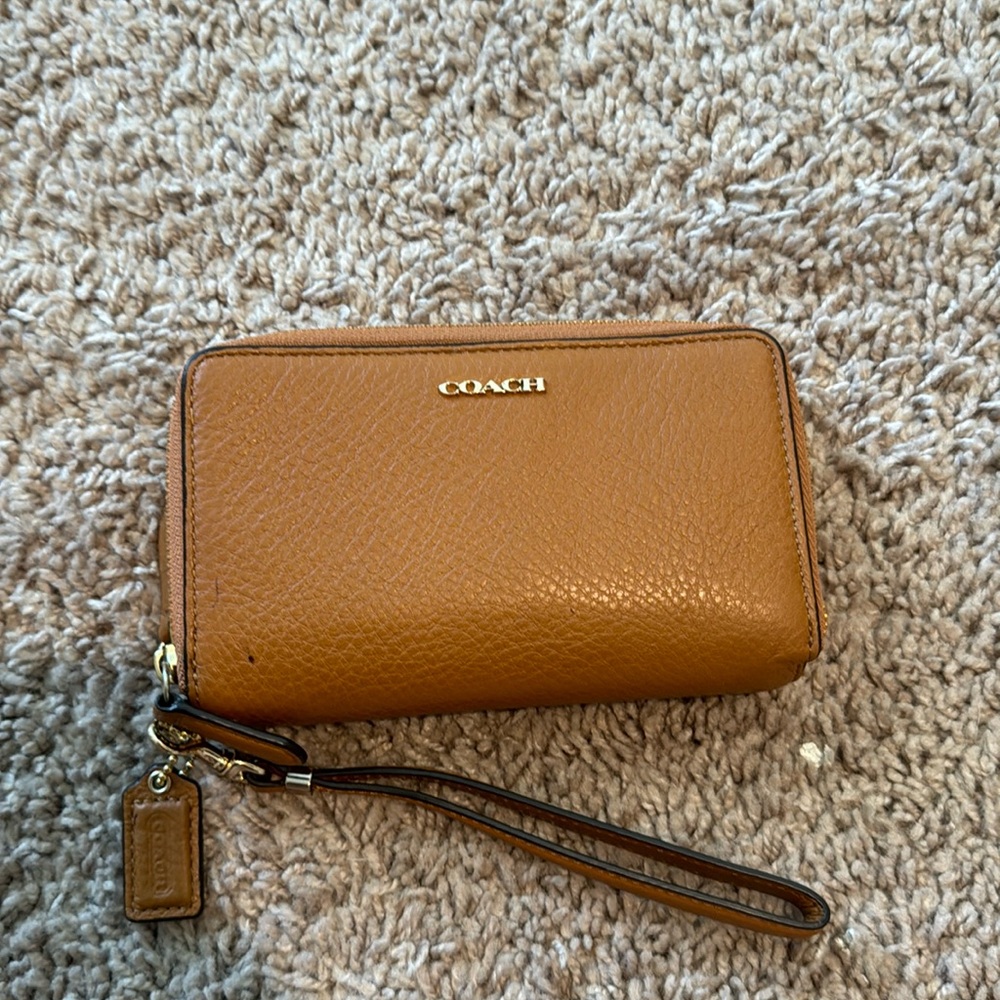 Brown Coach Wristlet